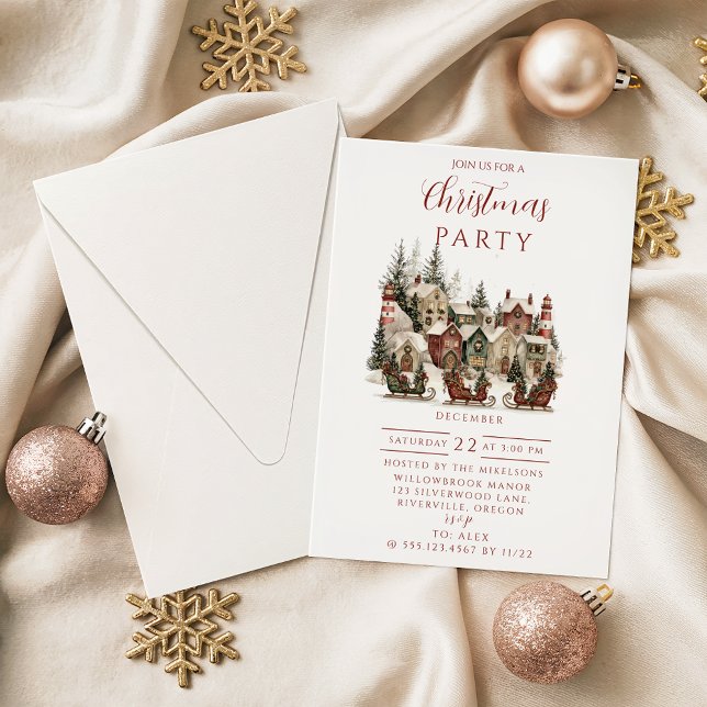Alte Weihnachtsdorf-Party Einladung (Von Creator hochgeladen)