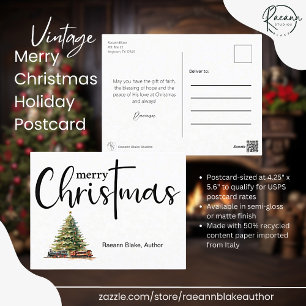 Alte Weihnachtsferien-Postkarte Feiertagspostkarte