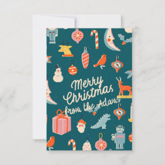 Alte Weihnachtskarte RSVP Karte