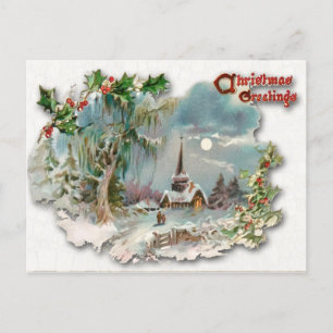 Alte Weihnachtskarten Ankündigungspostkarte