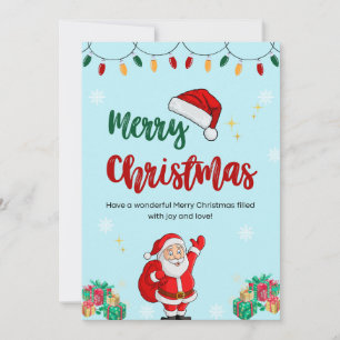 Alte Weihnachtsmann-Postkarte Einladung