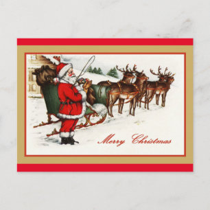 Alte Weihnachtsmann-Postkarte Postkarte