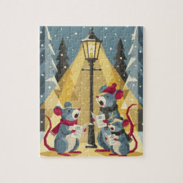Alte Weihnachtssänger-Mäuse-Puzzle Puzzle