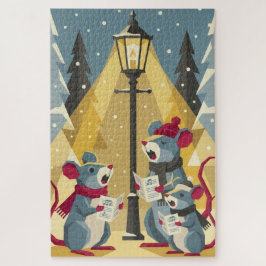 Alte Weihnachtssänger-Mäuse-Puzzle Puzzle
