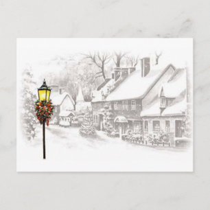 Alte Weihnachtsstadt-Postkarte Feiertagspostkarte