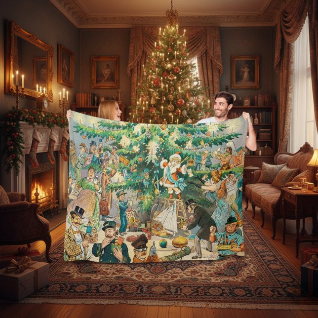 Alte Weihnachtszeit Fleecedecke (Von Creator hochgeladen)