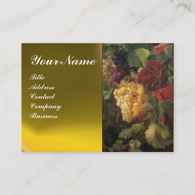 ALTE WEINHALTUNG, WEINVERSUCHUNG PARTY-MONOGRAMM VISITENKARTE (Vorderseite)