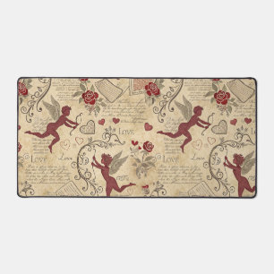 Alte Welt Cupid Valentinstag Romantisch Schreibtischunterlage