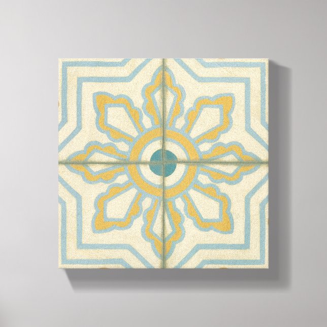 Alte Welt dekoratives Fliesenmuster Leinwanddruck (Vorderseite)