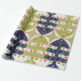 Alte Welt Elegantes Weihnachtspapier Geschenkpapier