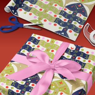 Alte Welt Elegantes Weihnachtspapier Geschenkpapier