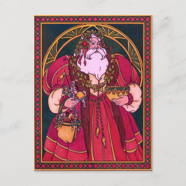 Alte Welt Feiertagspostkarte (Vorderseite)