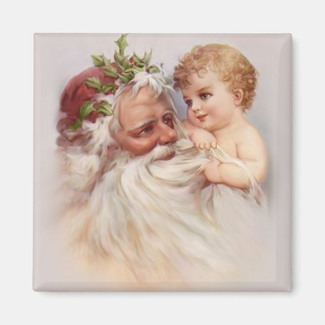 Alte Welt - Santa und Cherub Magnet (Vorne)