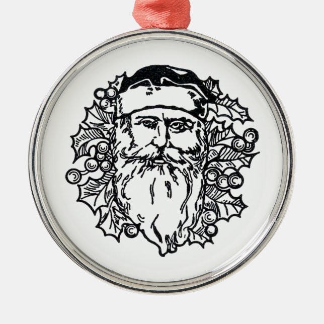 Alte Welt Silbernes Ornament (Vorne)
