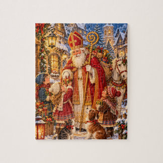 Alte-Welt-St.-Nikolaus-Weihnachtsdorf-Geschichtenb Puzzle