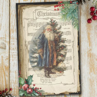 Alte Welt Vater Weihnachten & Notenartikel Dekoupa