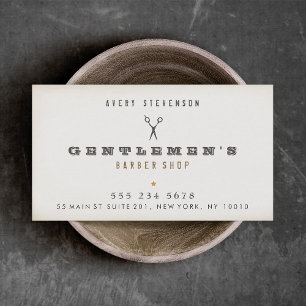 Alte Welt Vintage Coole Barber Shop Schere Visitenkarte