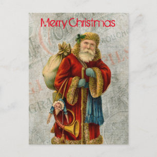 Alte Welt Weihnachtsmann Feiertagspostkarte
