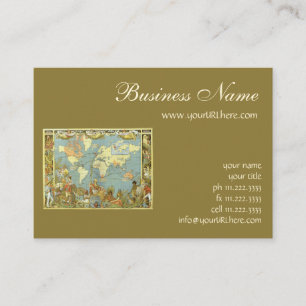 Alte Weltkarte des Britischen Empire, 1886 Visitenkarte