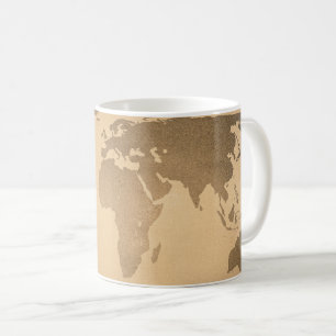 Alte Weltkarte Kaffeetasse