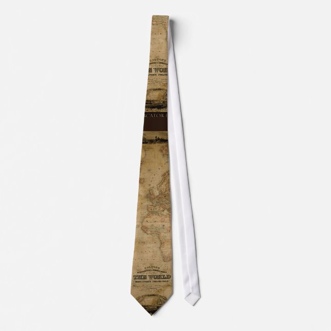 Alte Weltkarte Klassisches Geschenkdesign Krawatte (Vorderseite)