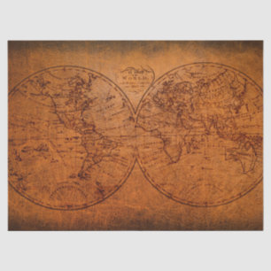 Alte Weltkarte Klassisches Vintages rustikales Des Seidenpapier