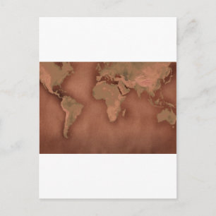 alte Weltkarte Postkarte
