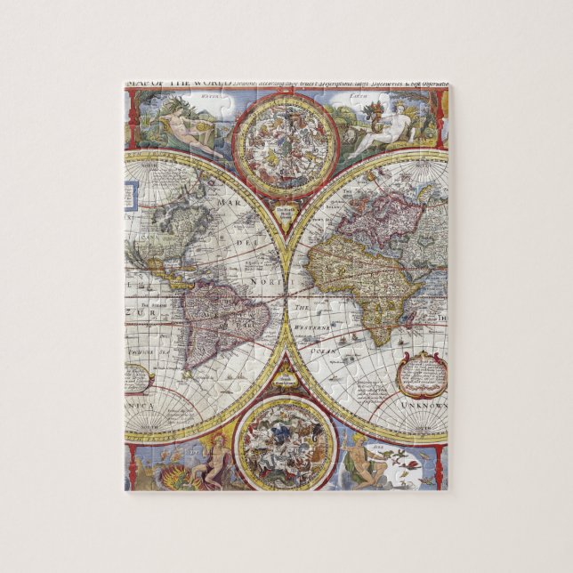 Alte Weltkarte Puzzle (Vertikal)