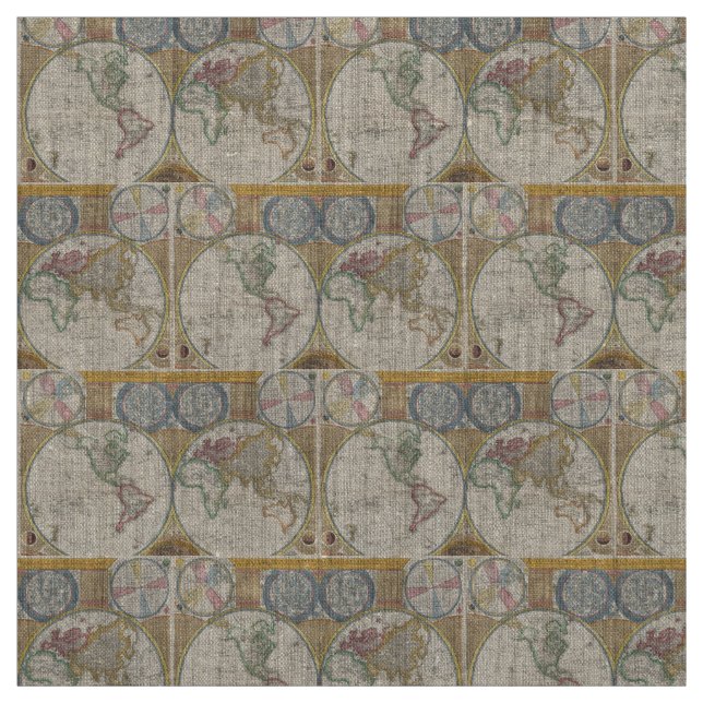 Alte Weltkarte Stoff (Muster)
