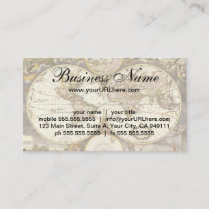 Alte Weltkarte von Frederick de Wit, c. 1680 Visitenkarte