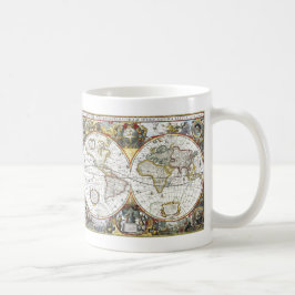 Alte Weltkarte von Hendrik Hondius, 1630 Kaffeetasse