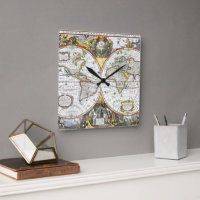 Alte Weltkarte von Hendrik Hondius, 1630