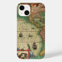 Alte Weltkarte von Hondius für Amerika