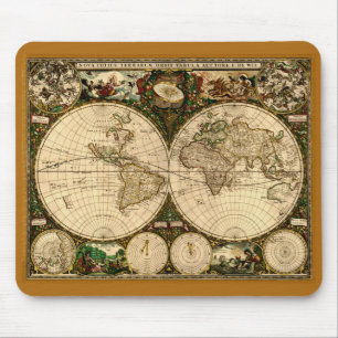 Alte Weltkarten-Geschenke Mousepad