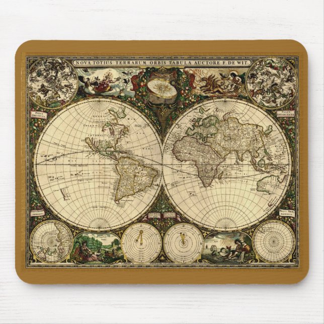 Alte Weltkarten-Geschenke Mousepad (Vorne)