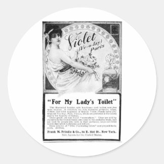 Alte Werbung für die Toilette meiner Dame Runder Aufkleber