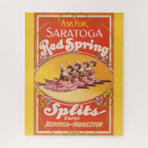 Alte Werbung für Saratoga Red Spring Splits Puzzle