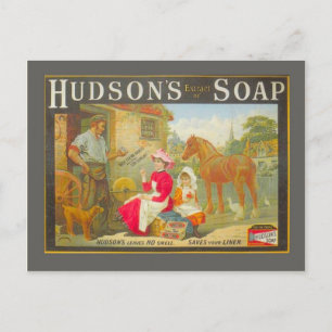 Alte Werbung, Hudsons Seife Postkarte