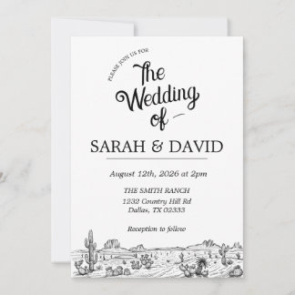 Alte Western Hochzeitseinladung Einladung