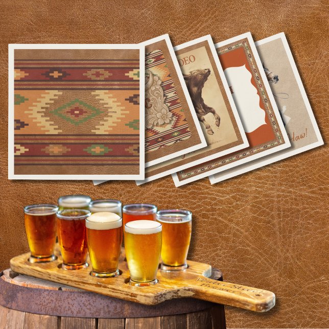 Alte Westgrenze Rustikale Decke Cocktail Serviette (Von Creator hochgeladen)