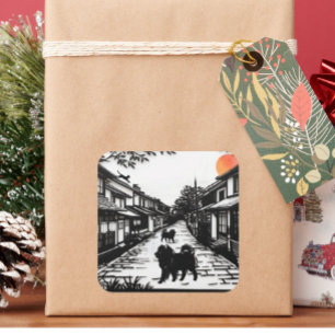 ALTE WHISPERS Chow Quadratischer Aufkleber