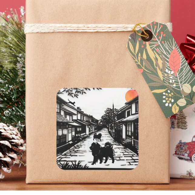 ALTE WHISPERS Chow Quadratischer Aufkleber (Von Creator hochgeladen)