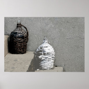ALTE WICKER-FLASCHEN POSTER