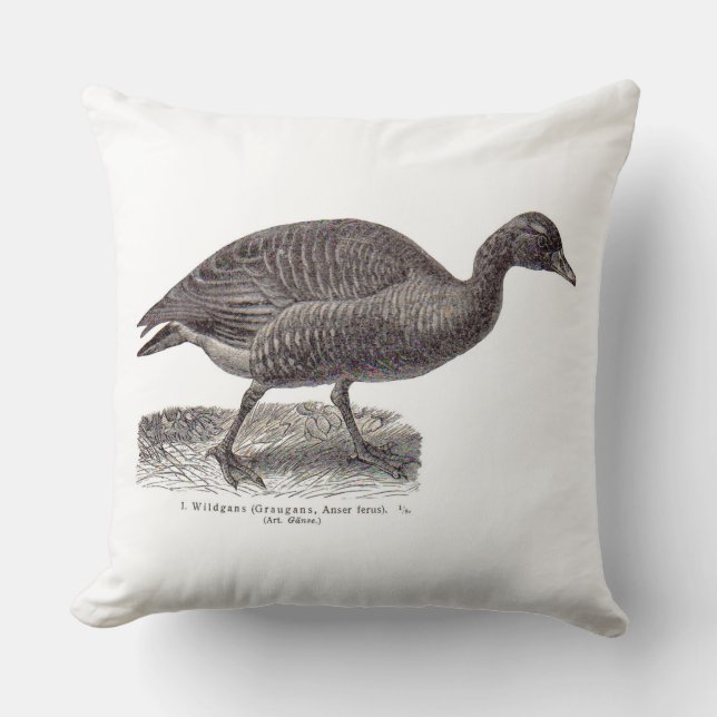 Alte Wildgans-Wildgans Kissen (Vorderseite)