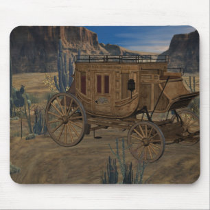 Alte Wildwest-Postkutsche-Mauspad Mousepad