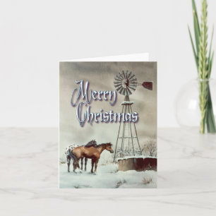 ALTE WINDMILL MERRY CHRISTMAS VON SHARON SHARPE FEIERTAGSKARTE