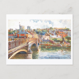 Alte Windsorbrücke und Schloss Postkarte