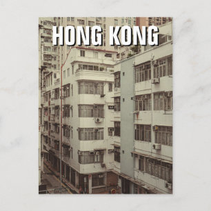 Alte Wohnhäuser in Hongkong Postkarte