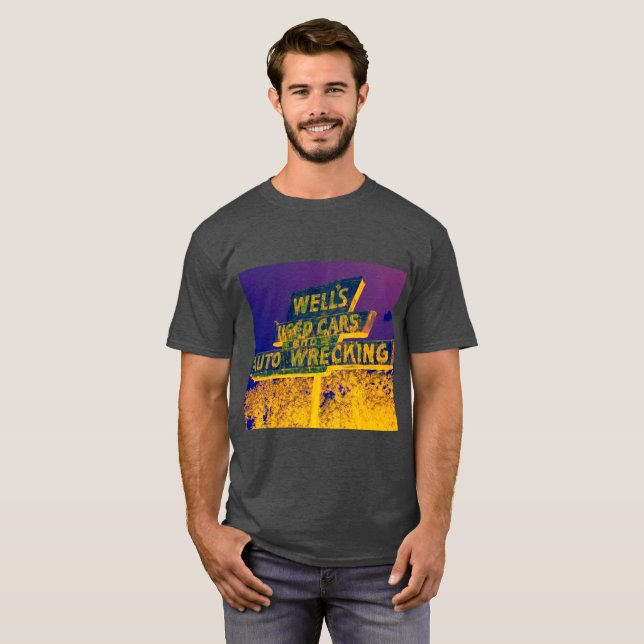 Alte Zeichenphotographie T-Shirt (Vorne ganz)