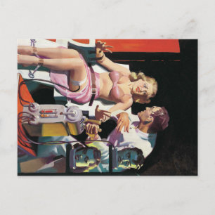 alte Zeichentrickfilme seltsames Halloween Postkarte